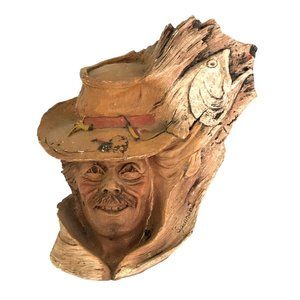 Mill Creek Studios Spinner Sculpture #2003 by Stephan Herrero Signed Fisherman